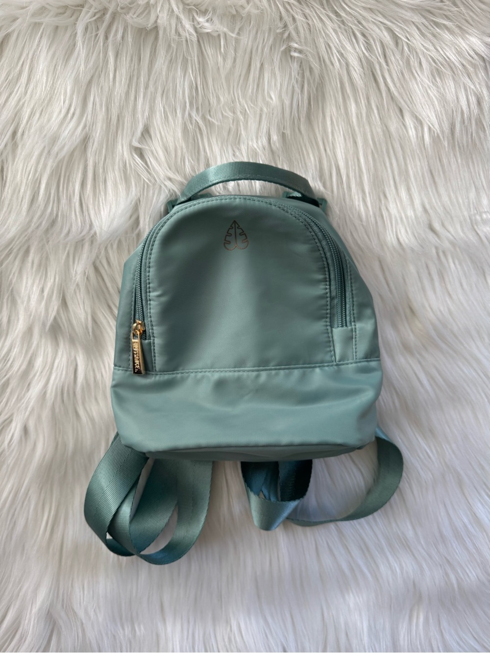 New Biossance Mini Sage Green Backpack Purse